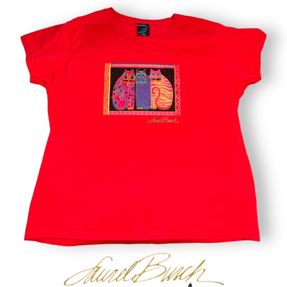 Vintage Laurel Burch Cat t-shirt - XL - Picture 1 of 6